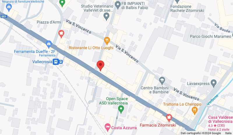 Localizzazione sportello VALLECROSIA (Distretto Ventimiglia): Via Colonello Aprosio 69